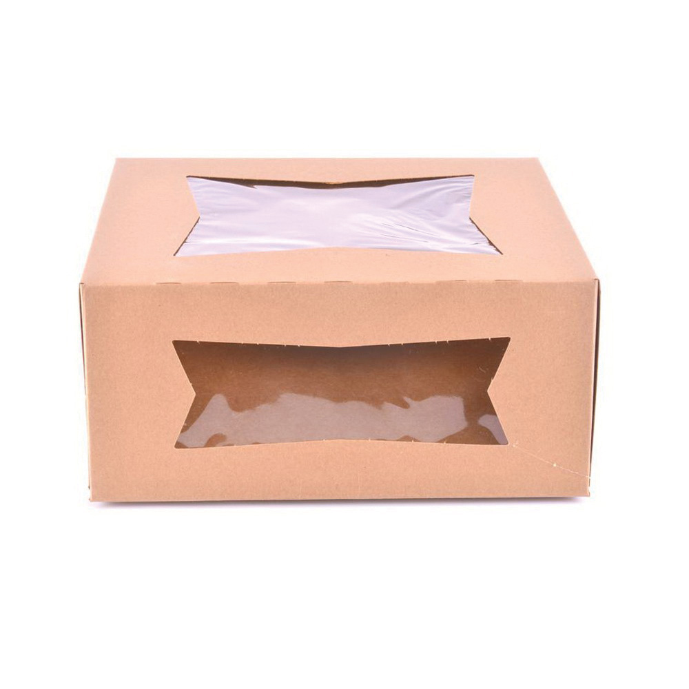 9x9x4 Auto Bakery Box Window Kraft 150/BDL