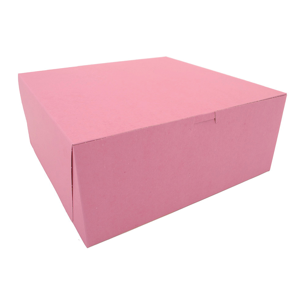 12X12X5 PINK BAKERY BOX 100/CS CLAYCOAT LC