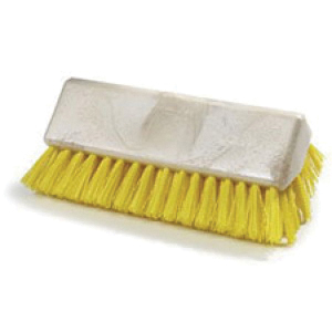 4042304 10" FLOOR SCRUB BRUSH W/OHANDLE HI-LO YLW 12/CS