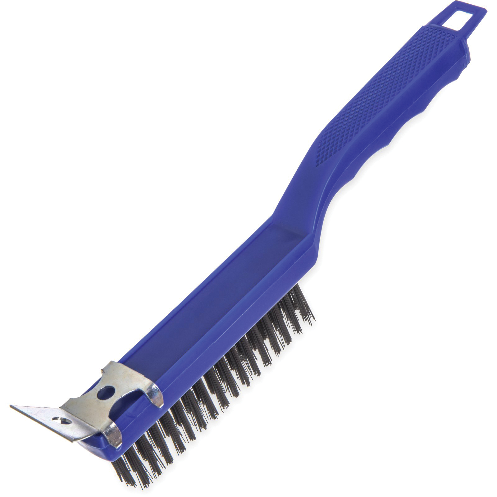 40671 GRILL BRUSH WITH SCRAPER 12PLASTIC HANDLE STOCK