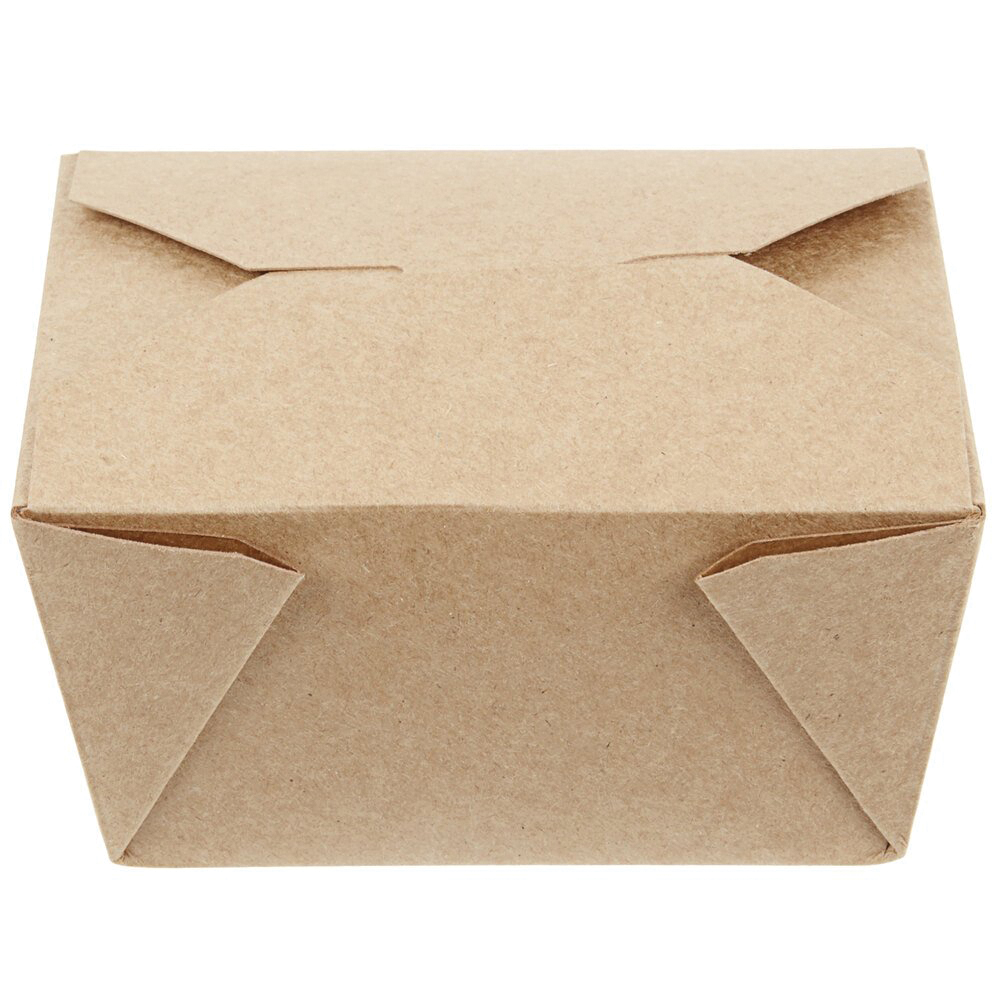 1LB KRAFT TAKEOUT BOX 450/CS 100160 ECO-BOX