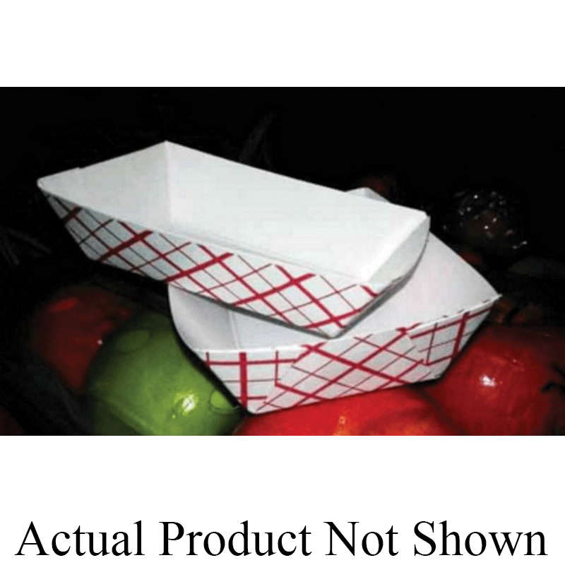 8701 1LB RED PLAID FOOD TRAY 1M/CS