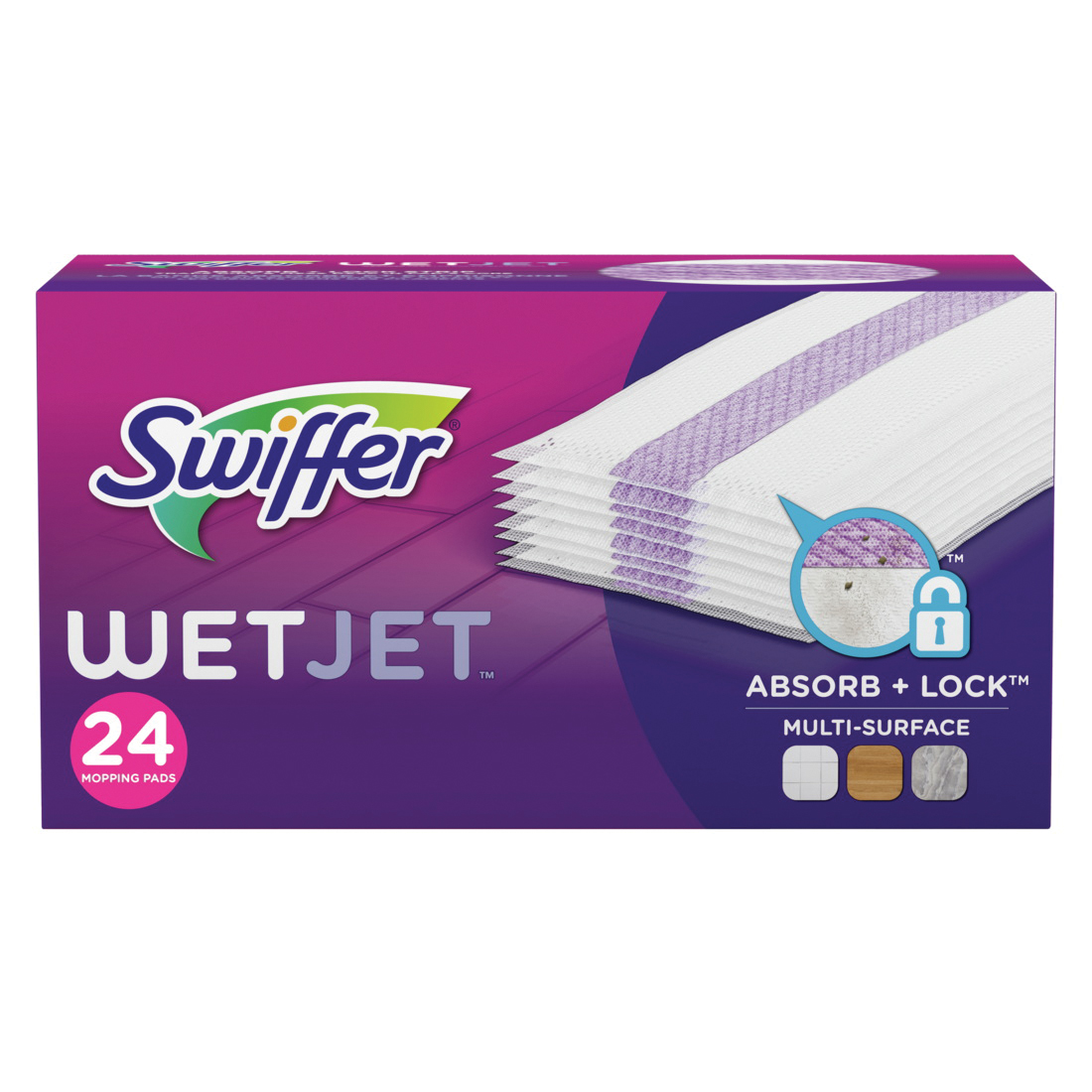 PGC08443CT  Swiffer Jet System Refill Cloth 4/24-count White