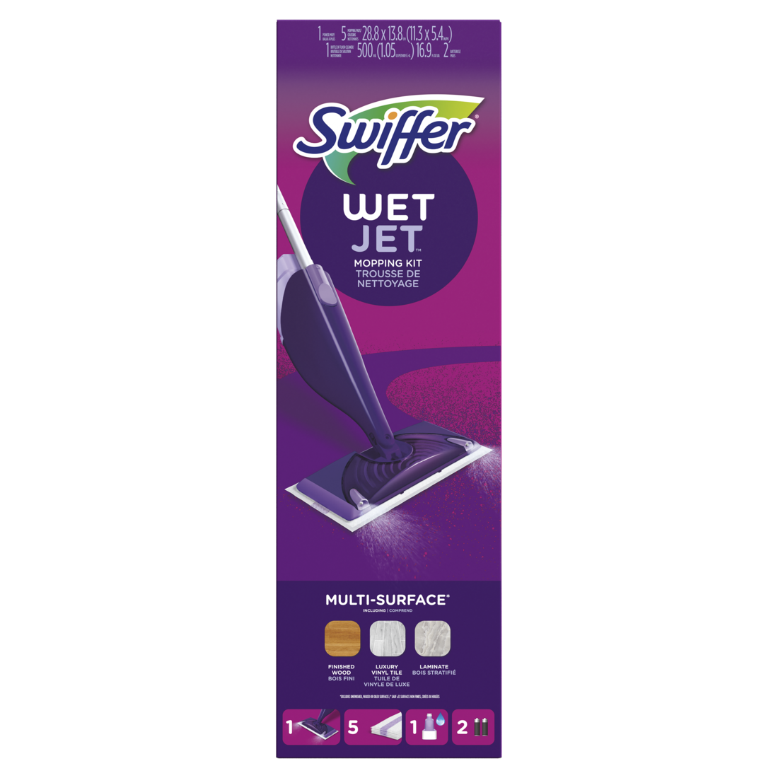 92811 Swiffer WetJet Mopping Kit 2/cs