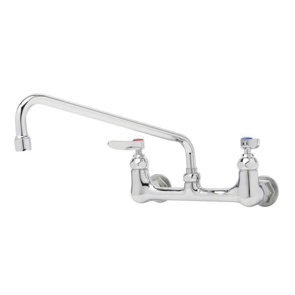 SINK FAUCET WALL MOUNT 8" centers 12" swing nozzle