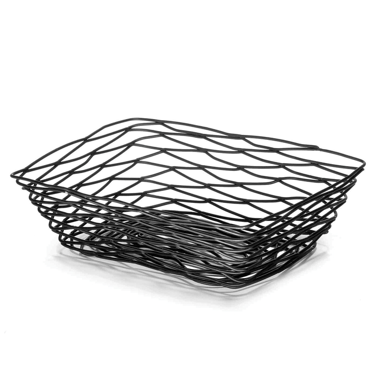 BK17212 BASKET 12X9X3.5 RECTBLACK METAL - EA -