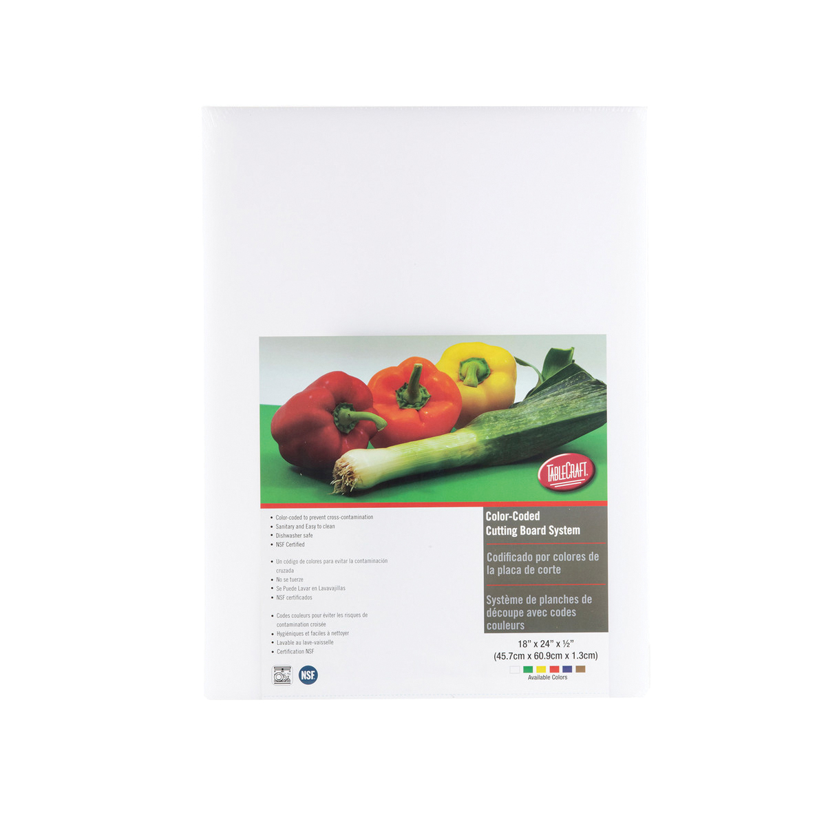 CB1824WA CUTTING BOARD 18X24 1/2" WHITE - EA -