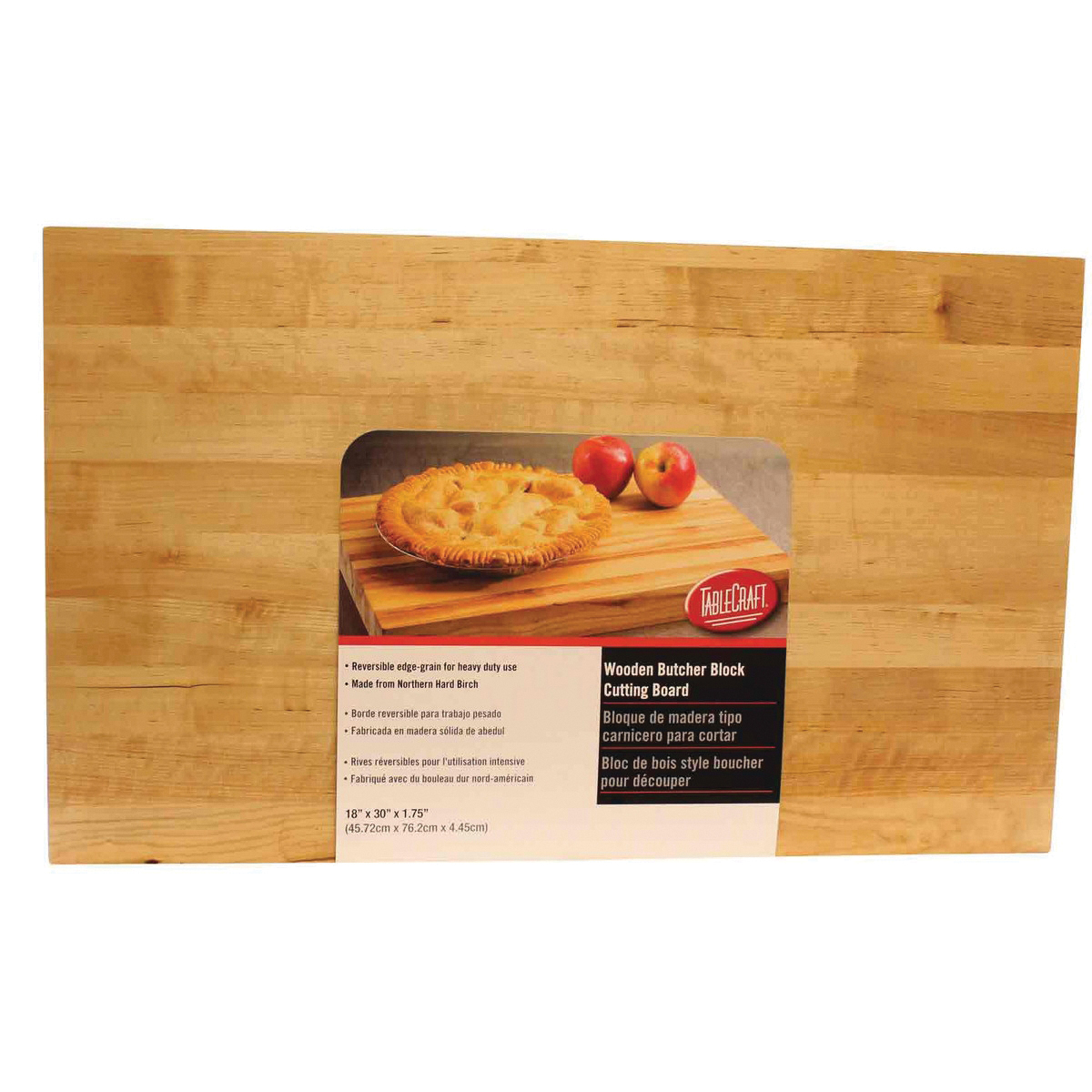 CBW1830175 BUTCHER CUTTING BD 30X18X1.75" WOOD 2/CS