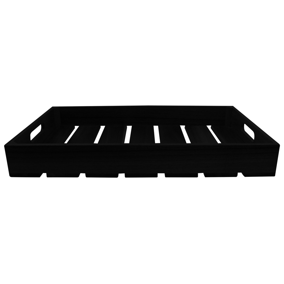 CRATE114BK SERVING CRATE 1/121X13X4 WOOD BLACK - EA