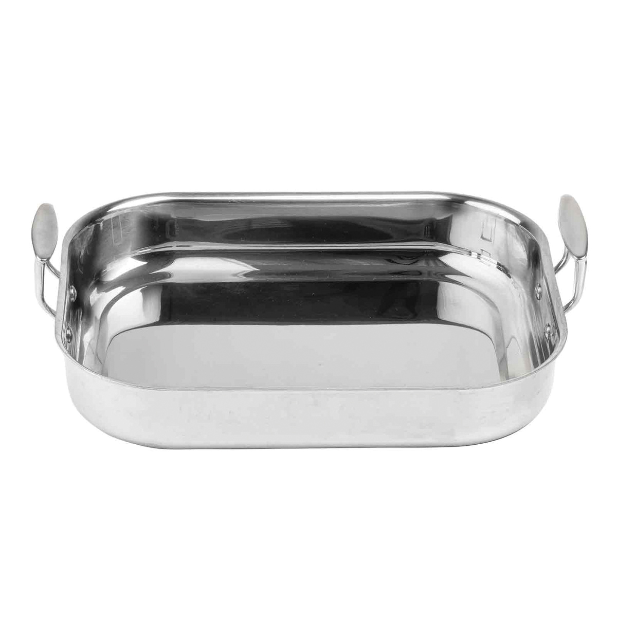 CW2032 ROASTING PAN 6 QT W/O LID ALUMINUM & SS BRUSHED FINISH