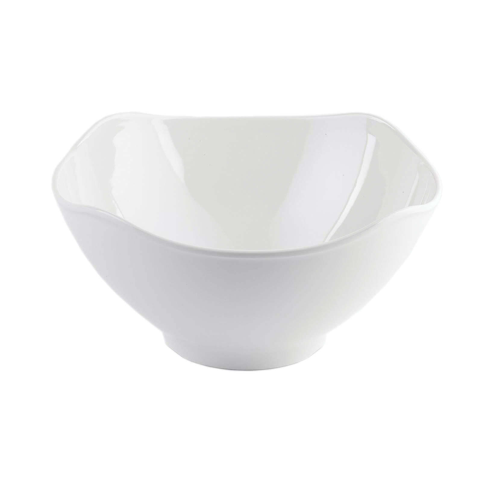 WB16 BOWL 11QT WAVY ROUND WHITE MELAMINE - EA S/O