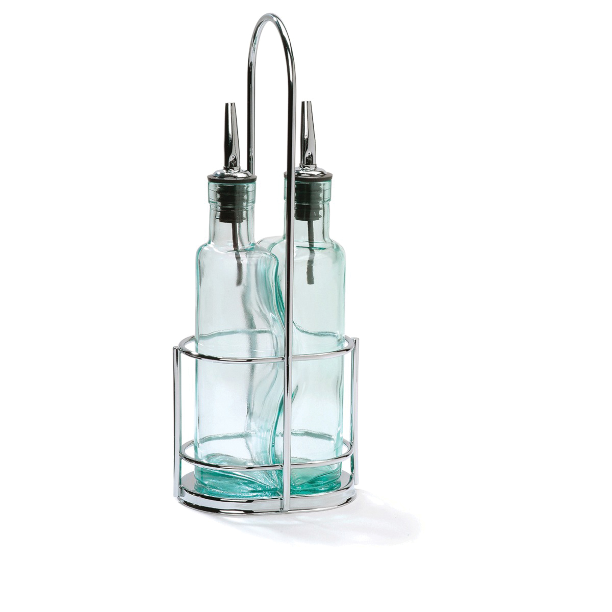 H918N OIL & VINEGAR CRUET SET2 BOTTLES/SET CHROME -