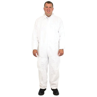 Coverall 4X White BB Elastic Wrist/Ankle 25/cs