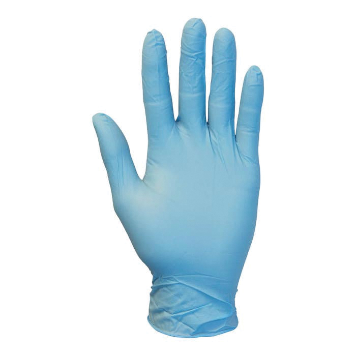 MED BLUE NITRILE GLOVE 10/100