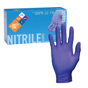 GNPR-LG-1M-SZR Large Indigo Powder Free Nitrile Glove 10/100/cs Textured