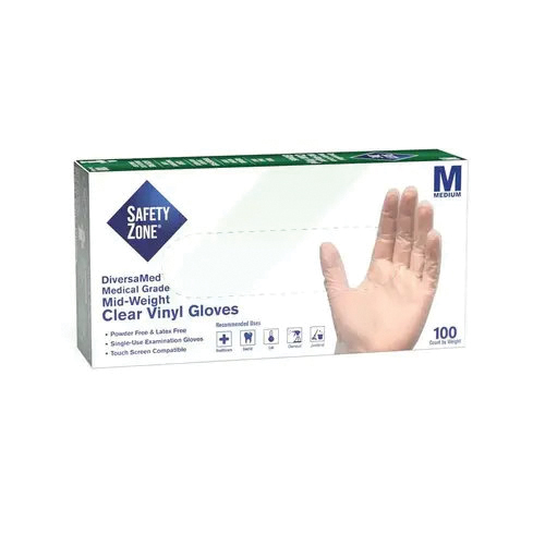 MD PWDR FREE EXAM VINYL GLOVE 10/100