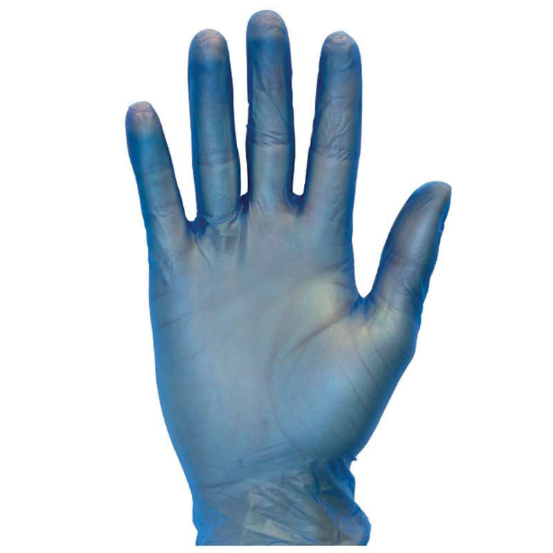 EXTRA BLUE LARGE PWDR FREE  VINYL GLOVE10/100