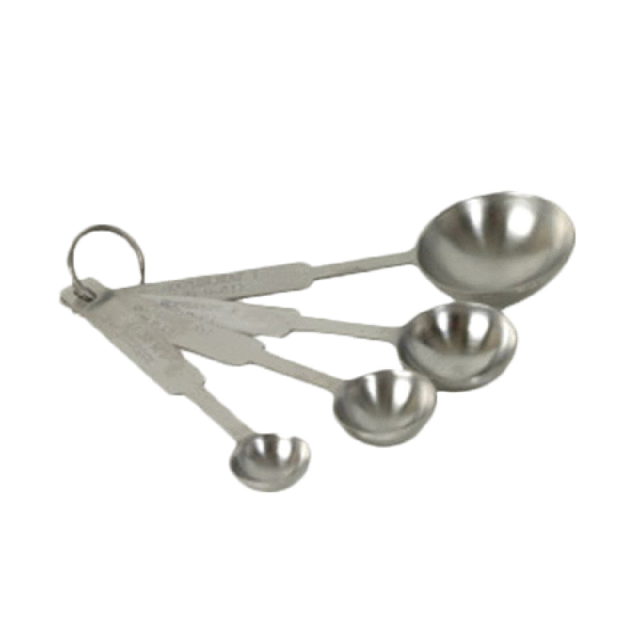 MEASURE SPOON SET 4/SET - 1/4TSP - 1/2TSP - 1TSP - 1TBLSP