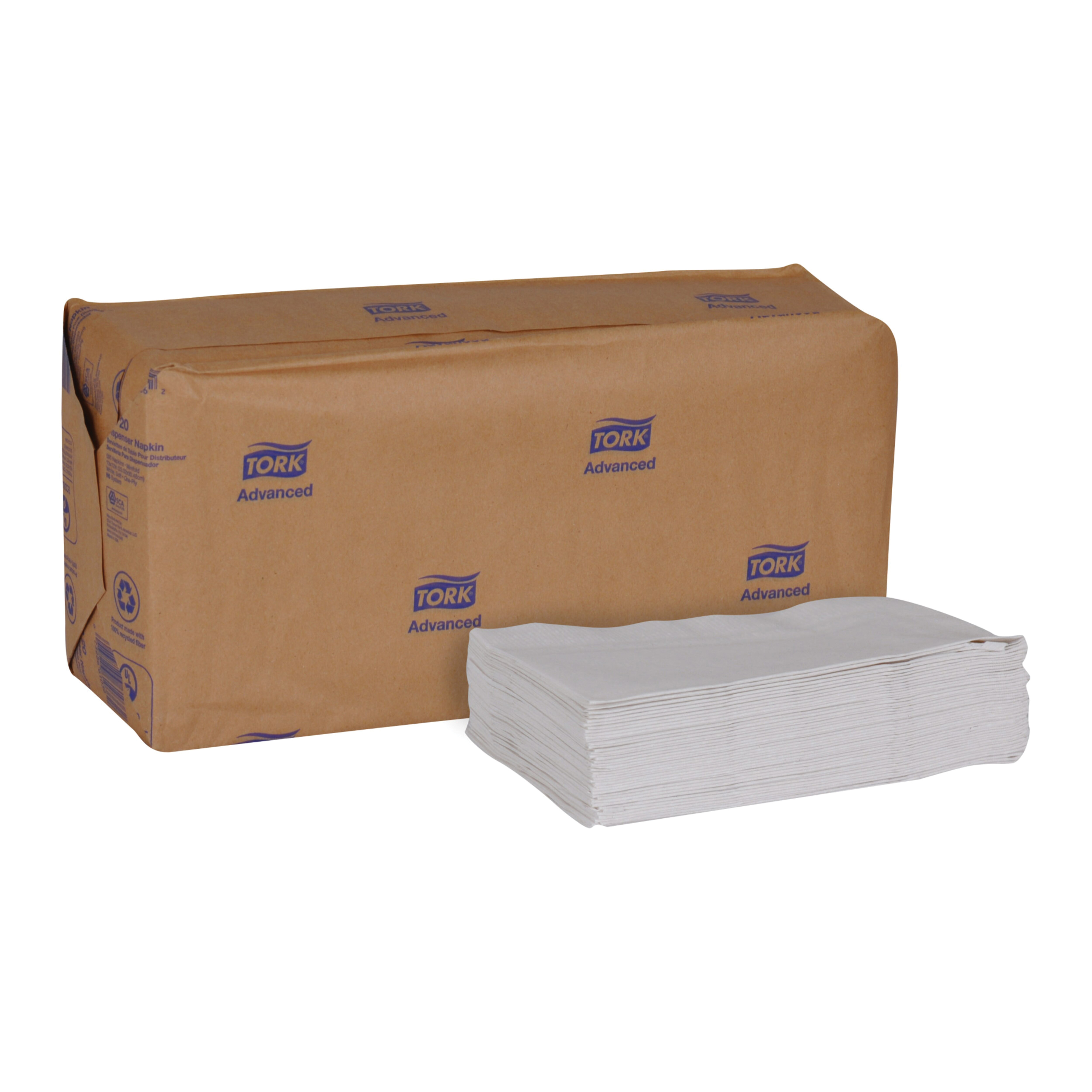 D820 WHT MINI MORNAP  6M/CSADVANCED 1PLY 13X13 NAPKIN