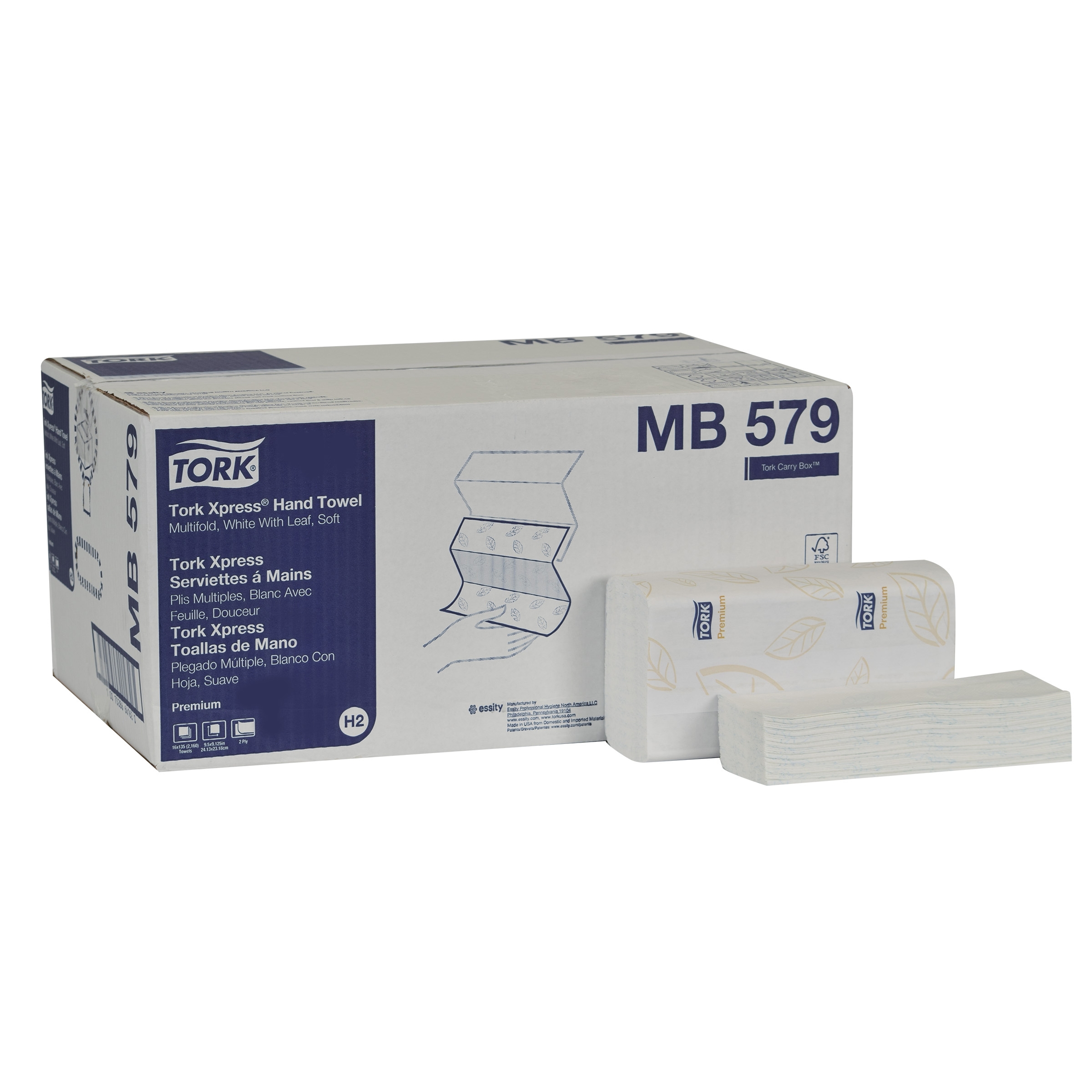 MB579 White M/F TOWEL 16/135 CS