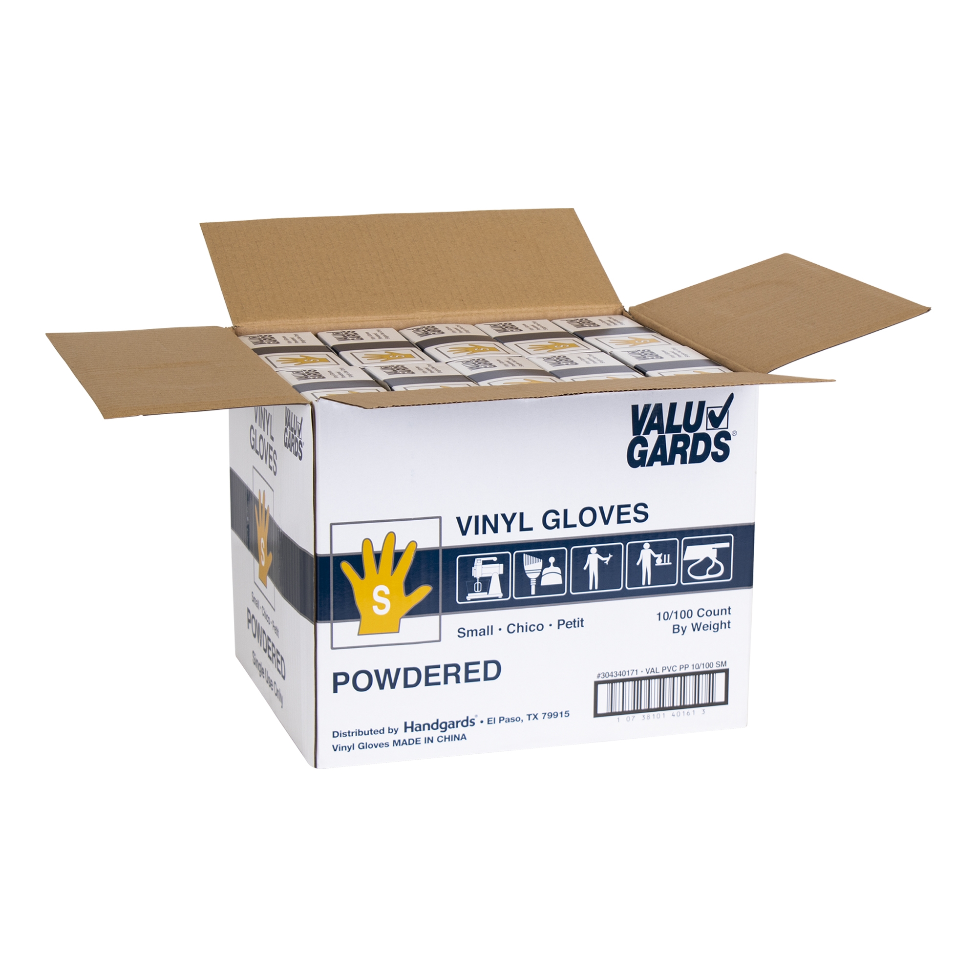 SM CLEAR POWDERED VINYL GLOVE 1M/C10/100  304340171