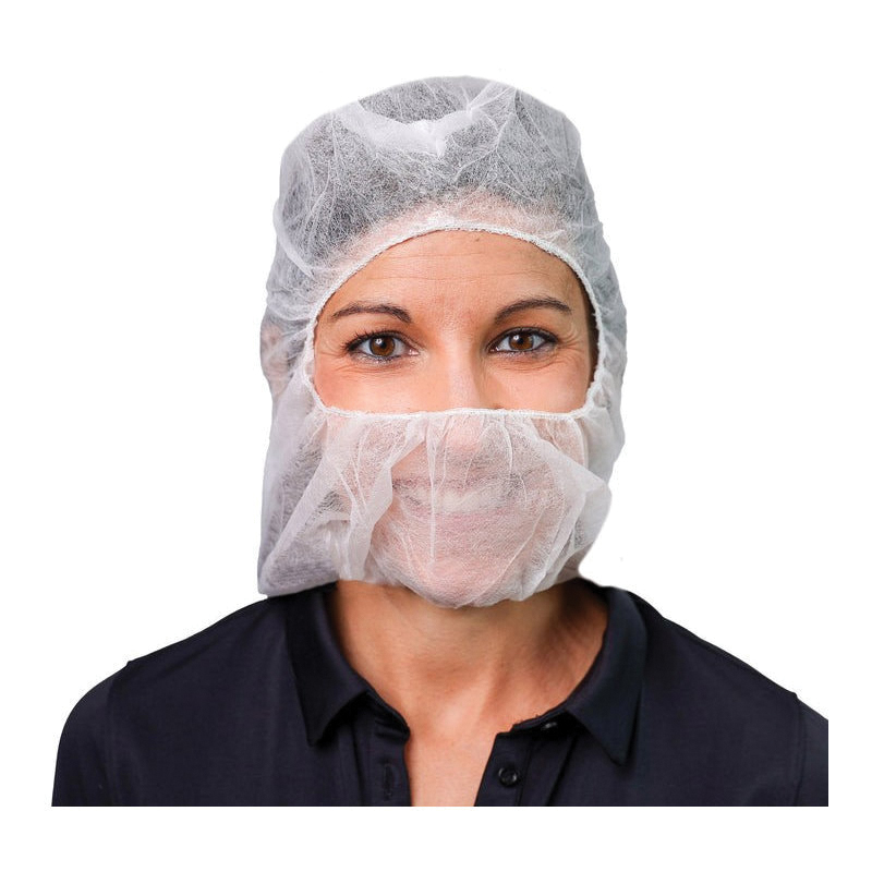 Polypropylene Hood White LG 10/100/Case