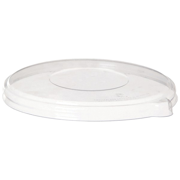 Compostable Flat Lid Fits 24-46oz fiber bowls 400/cs