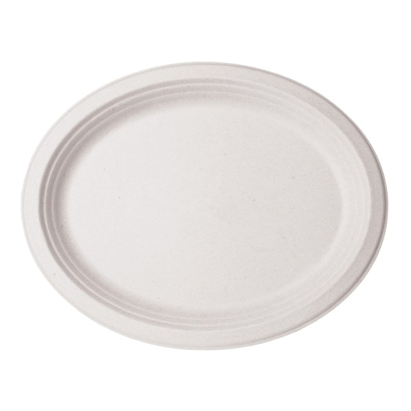 7x10 OVAL PLATTER 500/CS WHITE FIBER