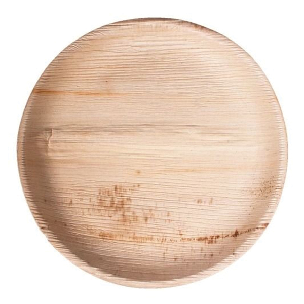 01-01-25B 10" PALM LEAF ROUND PLATE 300/CS