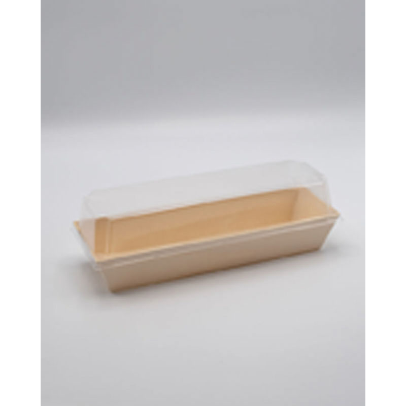 TG-CT-7.7x3 BALSA WOOD TRAY W/CLEAR COVER  100/CS