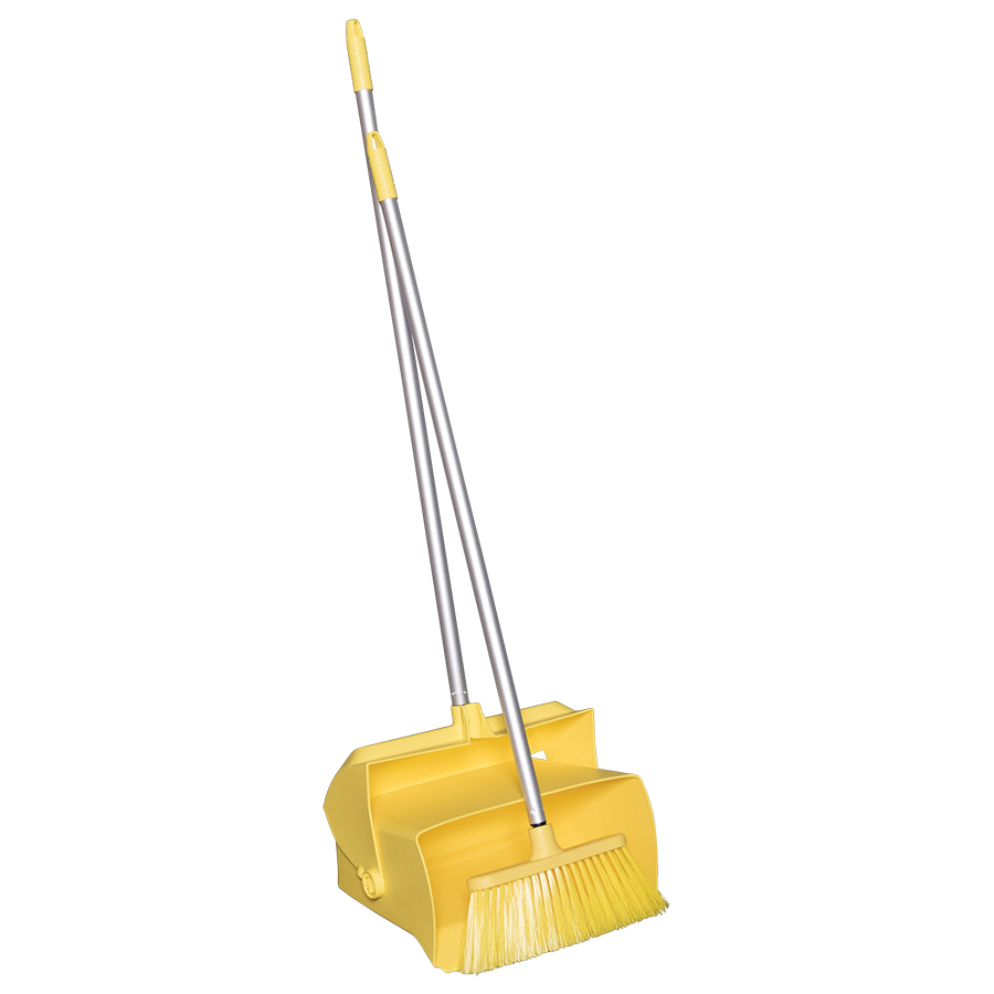 Lobby Dustpan with Broom Yellow