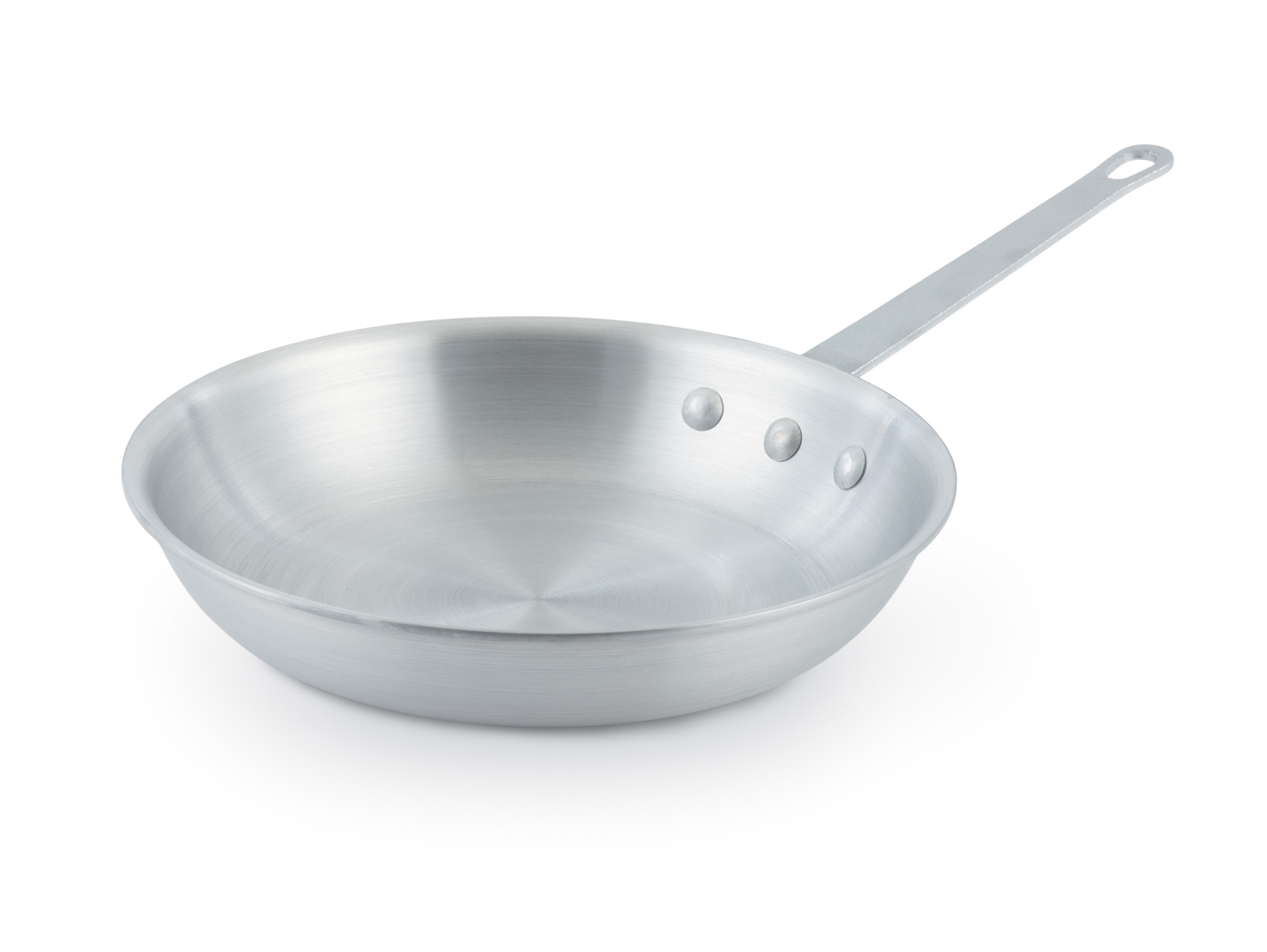 7012 ARKADIA FRY PAN 12" RIVETED HANDLE ALUMINUM NATURAL FINISH - EA