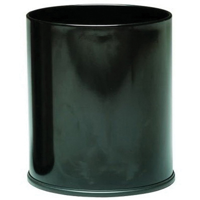 66BK ROUND WASTEBASKET EA4GAL BLACK