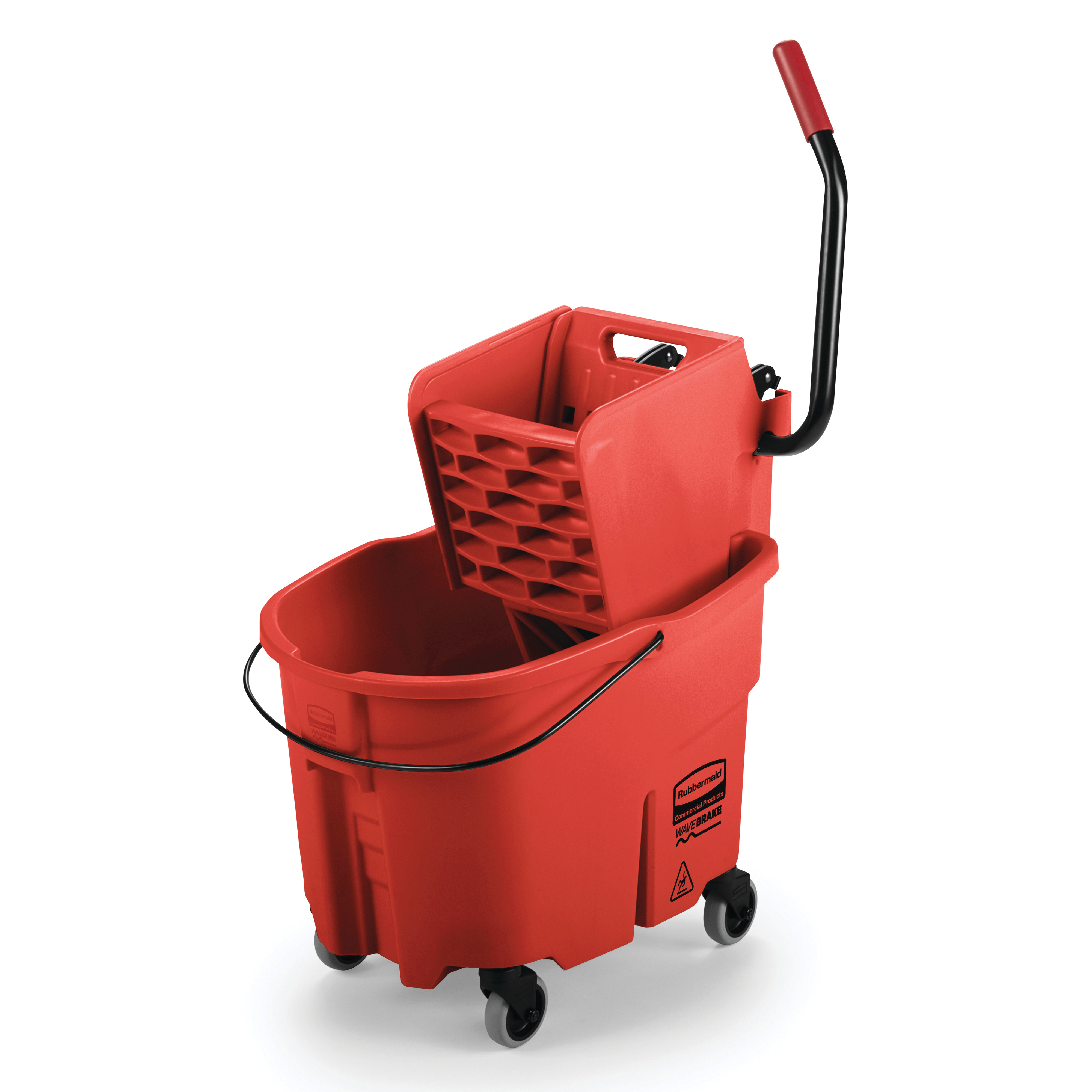 7588-88 RED 35QT BUCKET WRINGRSIDE-PRESS WAVEBRAKE