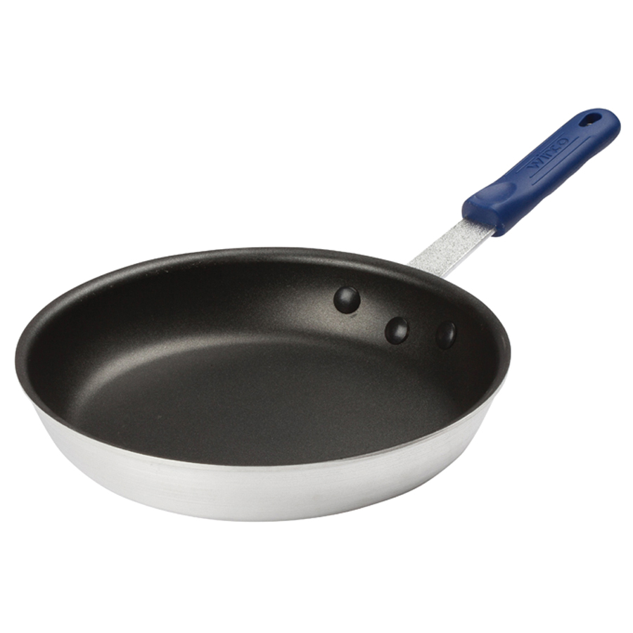 GLADIATOR FRY PAN 10" DIA - RIVETED HANDLE W/BLUE SLEEVE - EA