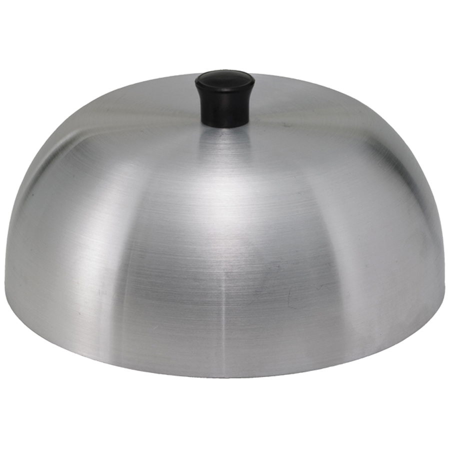 GRILL BASTING COVER 6" ALUMINUM DOME WITH BLACK KNOB - EA