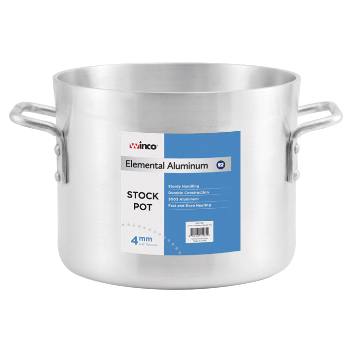 Stock Pot 24QT - 3003 Aluminum - Elemental - EA