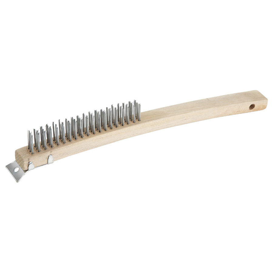 BR-319 WIRE BRUSH 14" OAL WOOD HANDLE - EA