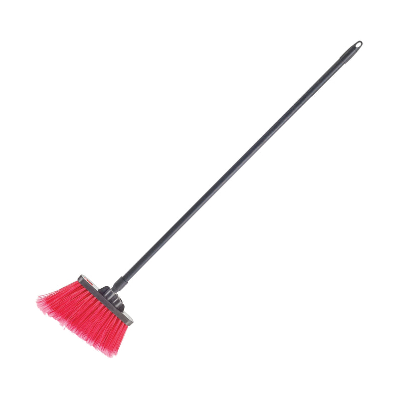 Angle Broom 48" Fiberglass Handle Medium Duty Red Bristle - EA