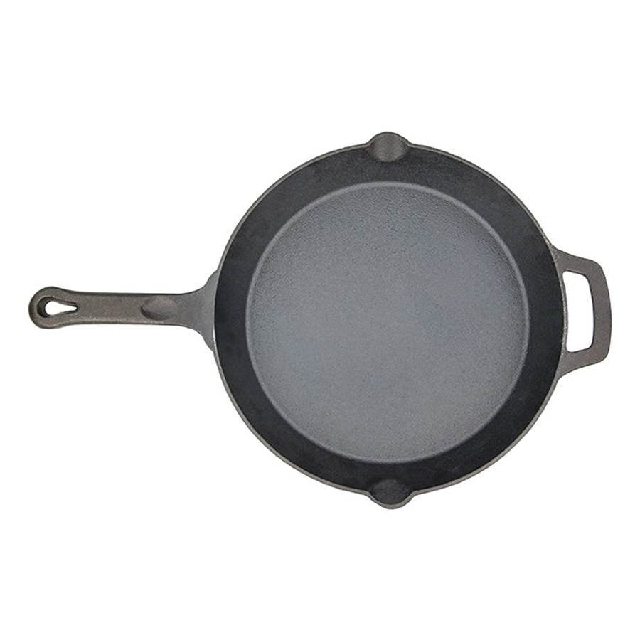 CAST-12 SKILLET 12" CAST IRON W/HELPER HANDLE 4/CS