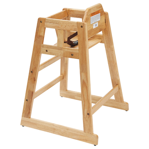 CHH-101A HIGH CHAIR ASSEMBLED NATURAL - STACKING - EA -