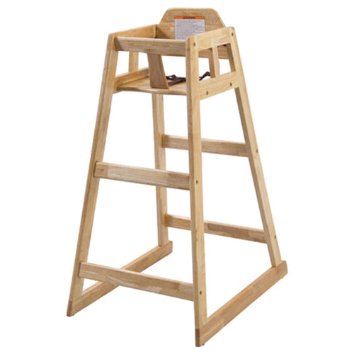 CHH-601 HIGH CHAIR 19X20X41 NATURAL WOOD - EA