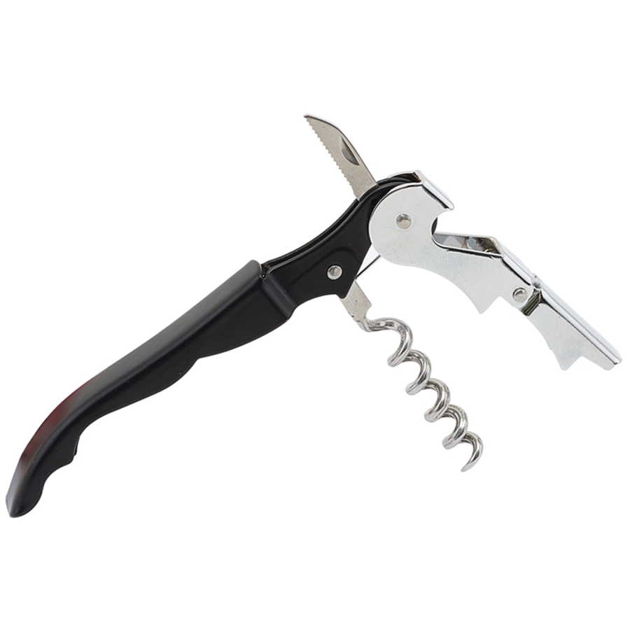 CO-720 CORKSCREW WAITERS DOUBLE HINGED BLACK 96/CS