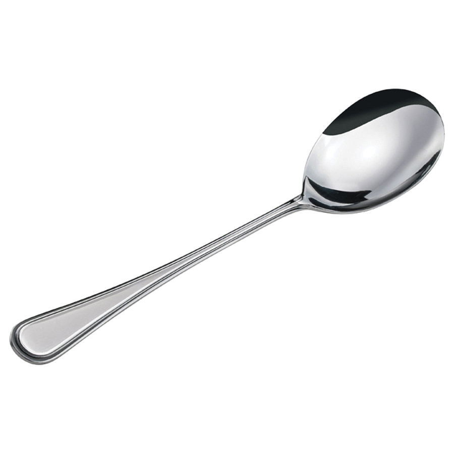 0030-23 SERVING SPOON 11.5" SS SOLID SHANGARILA EXTRA HEAVY DUTY - DZ