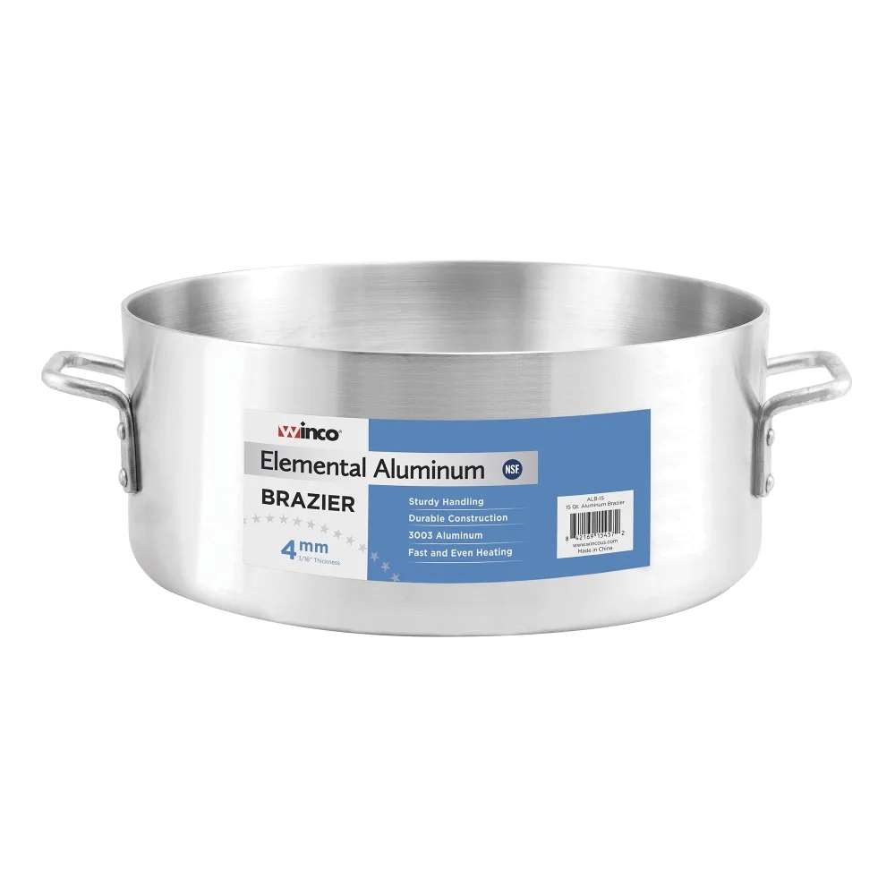 ALB-24 BRAZIER PAN 24QT ALUM NO COVER - EA - SPEC ORD