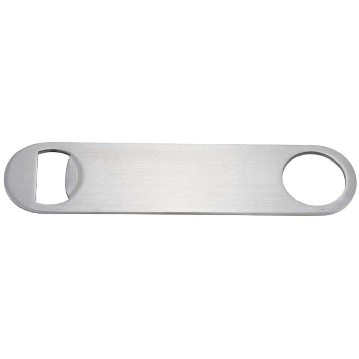 CO-301 BOTTLE CAP OPENER 7" SS FLAT HAND HELD - EA
