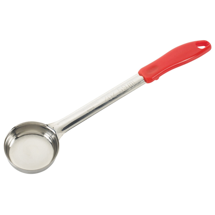 FPS-2 LADLE PORTION CONTROL EA 2oz SS SOLID RED HANDLE