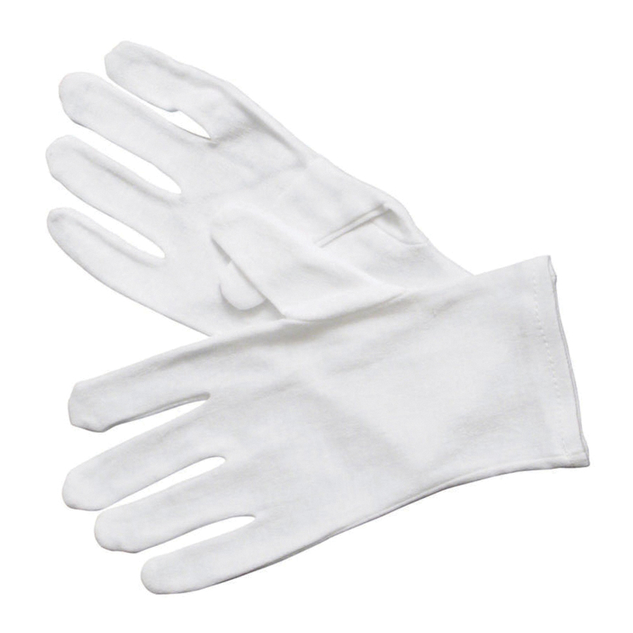 MEDIUM WHITE COTTON SERVICE GLOVES - DZ