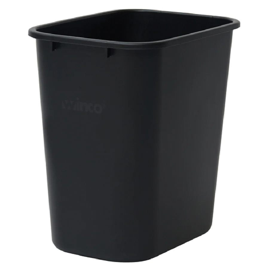 PWR-28K WASTE BASKET 28QT RECTANGULAR BLACK - EA STOCK