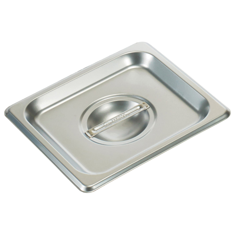 SPSCS STEAM PAN COVER 1/6 SS SOLID W/HANDLE - EA -
